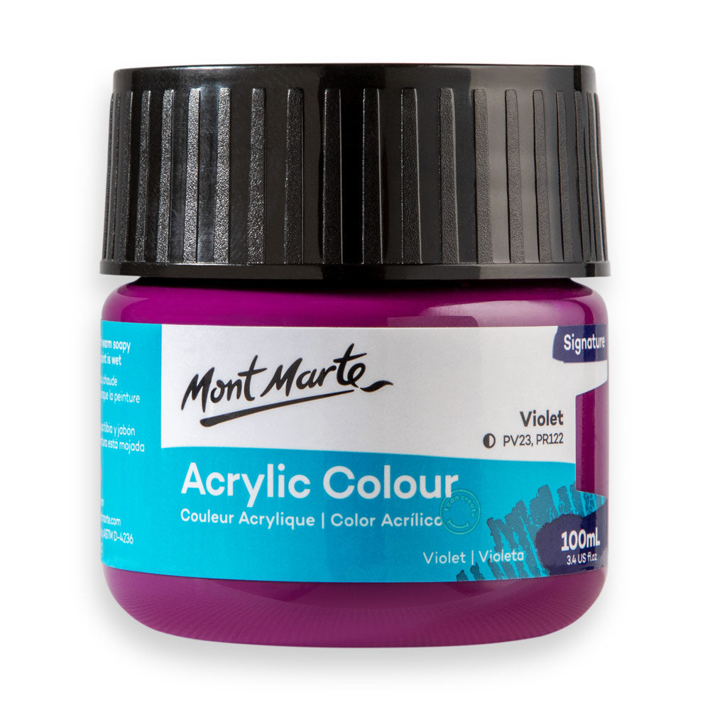 Mont Marte Acrylic Colour Paint 100ml – Violet