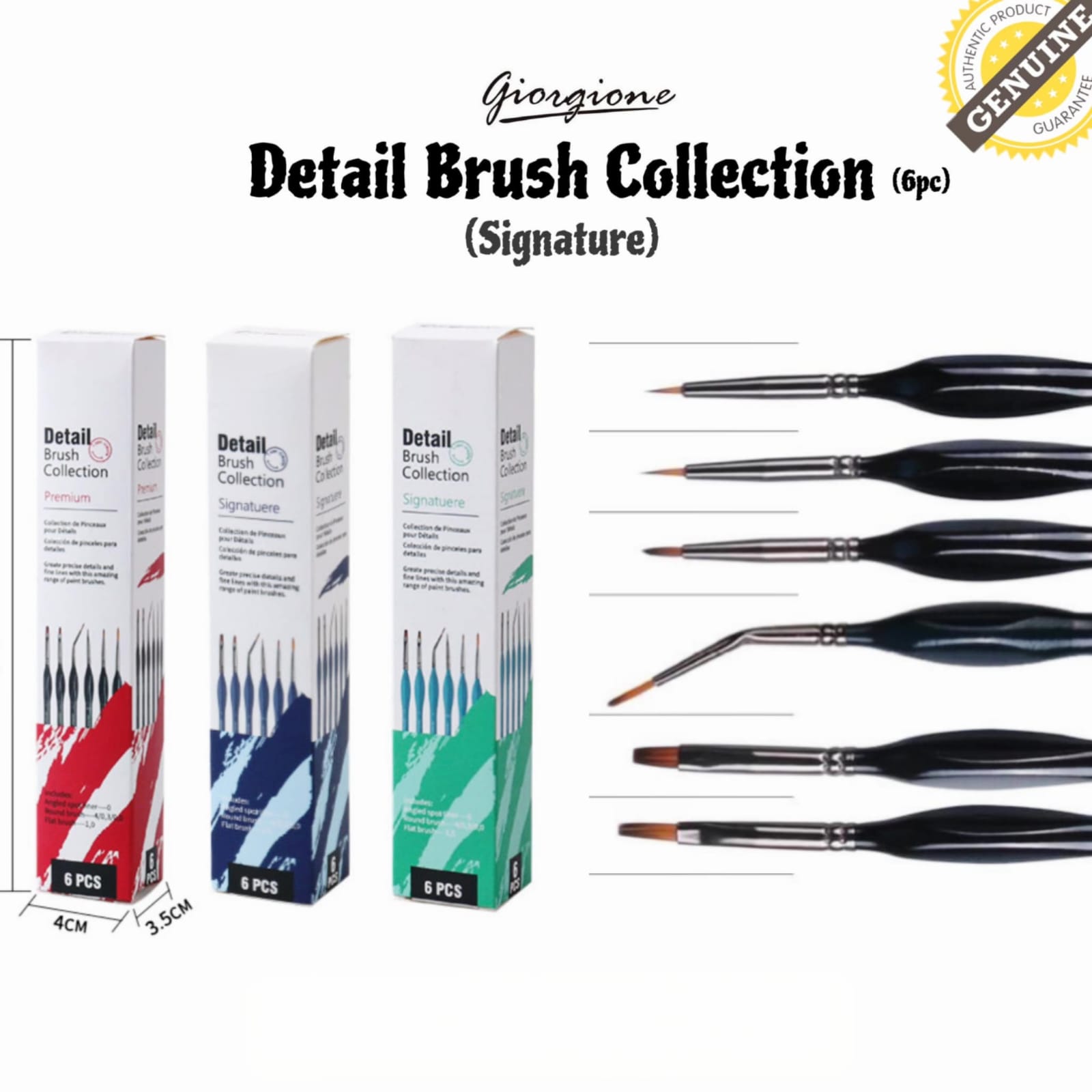 Giorgione Detail Brush Collection 6pc