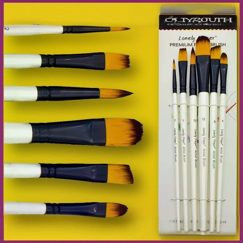 Keep Smiling Mini Filbert Brush Set 6pc