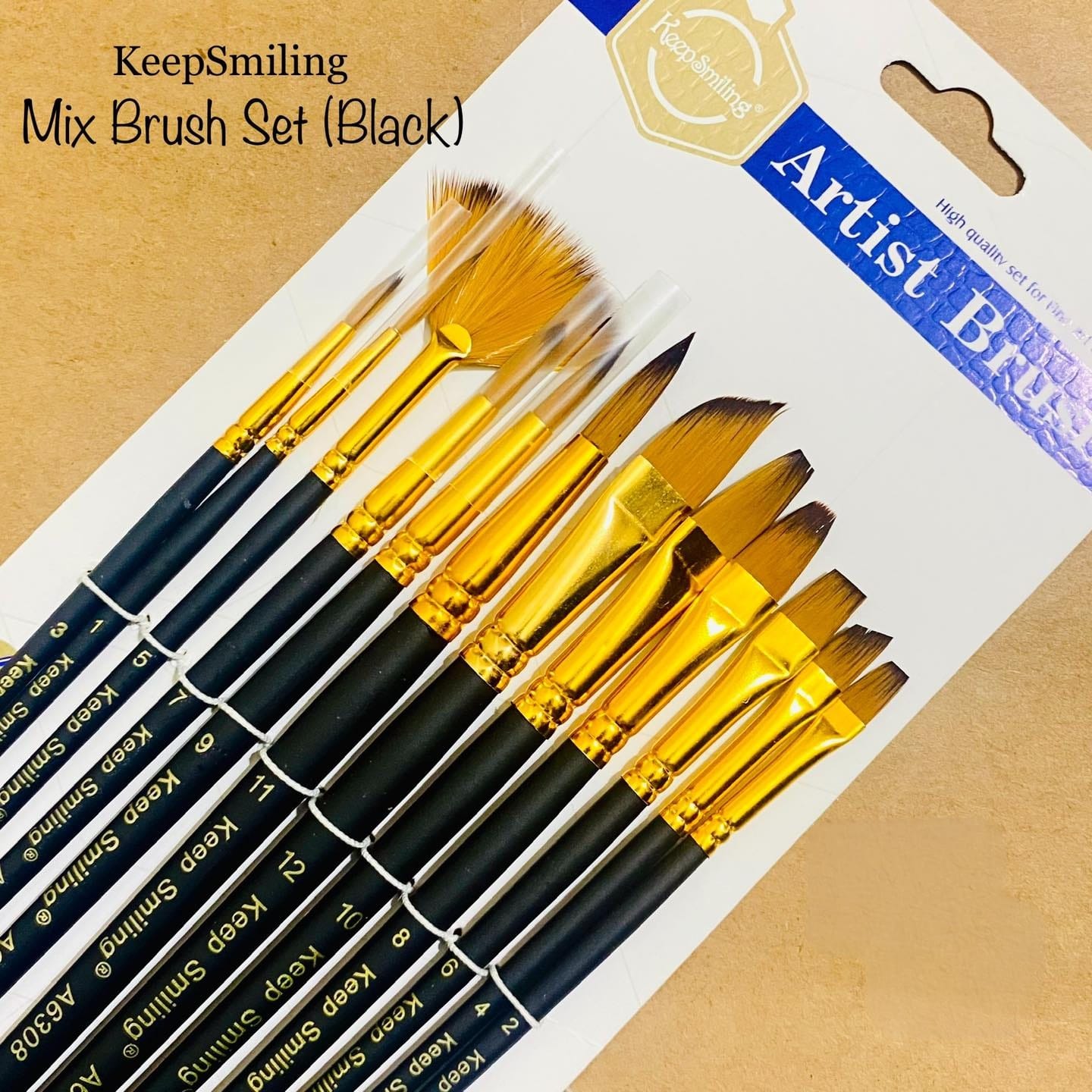 Keep Smiling Mix Brush Set (Black)