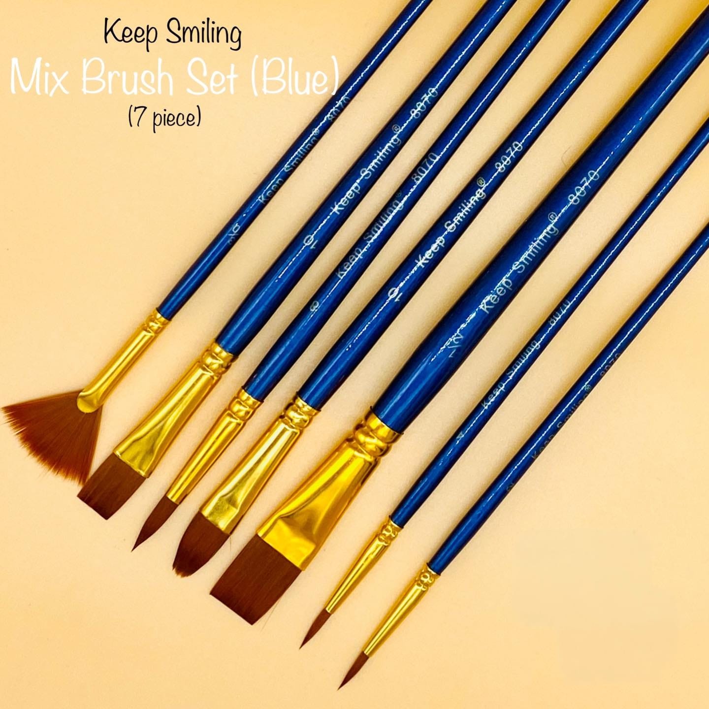 Keep Smiling Mix Brush Set (Blue)