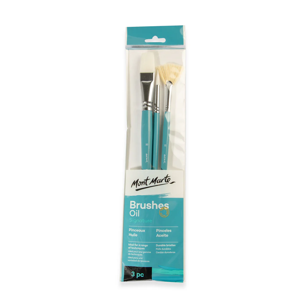 Mont Marte Oil Brushes Signature 3pc
