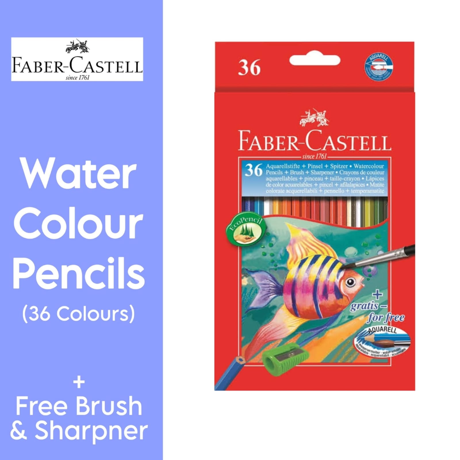 Faber-Castell Watercolour Pencils 36pc