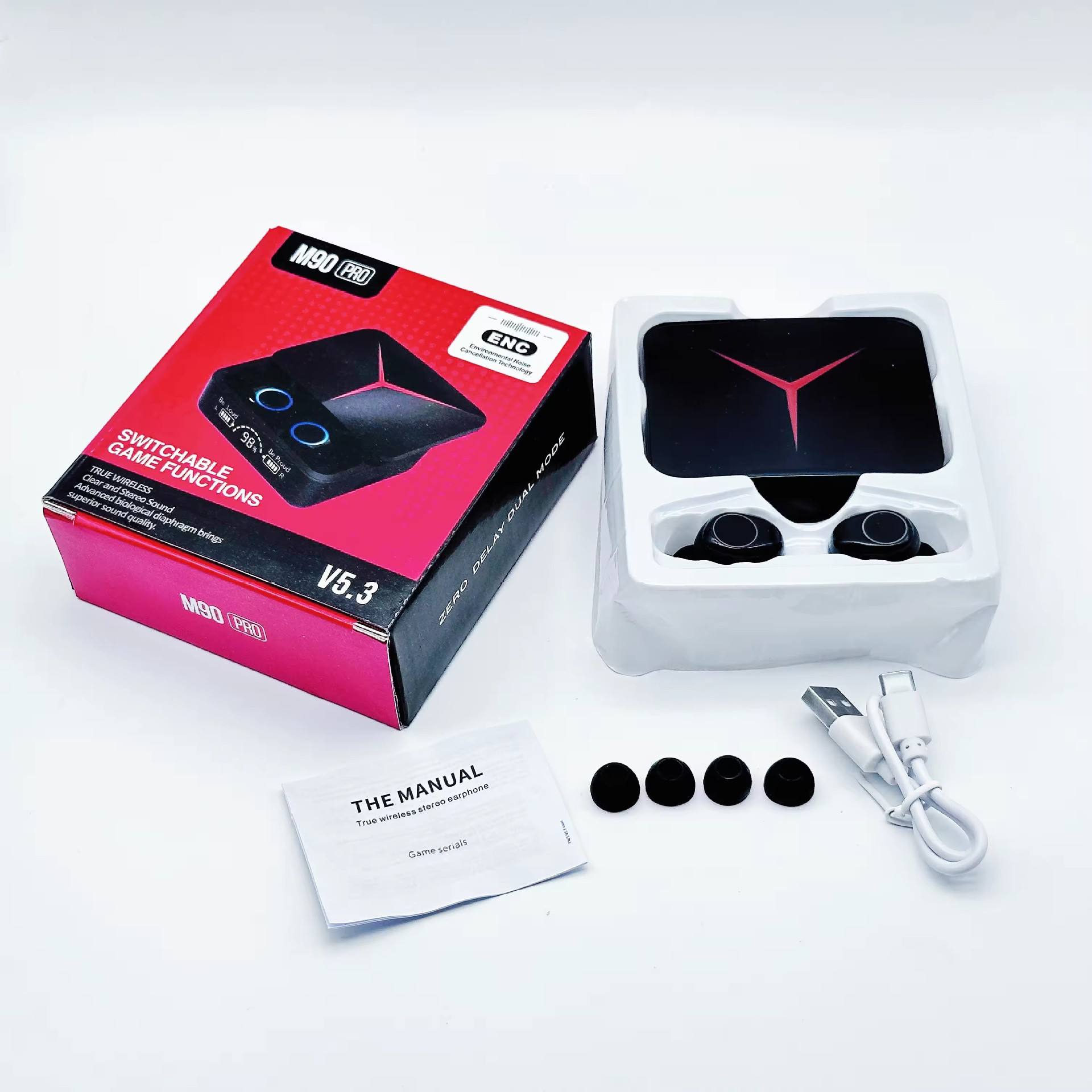 M90 Pro Tws Earphones Hd Voice Noise Cancelling Earbuds - Bluetooth Headphone